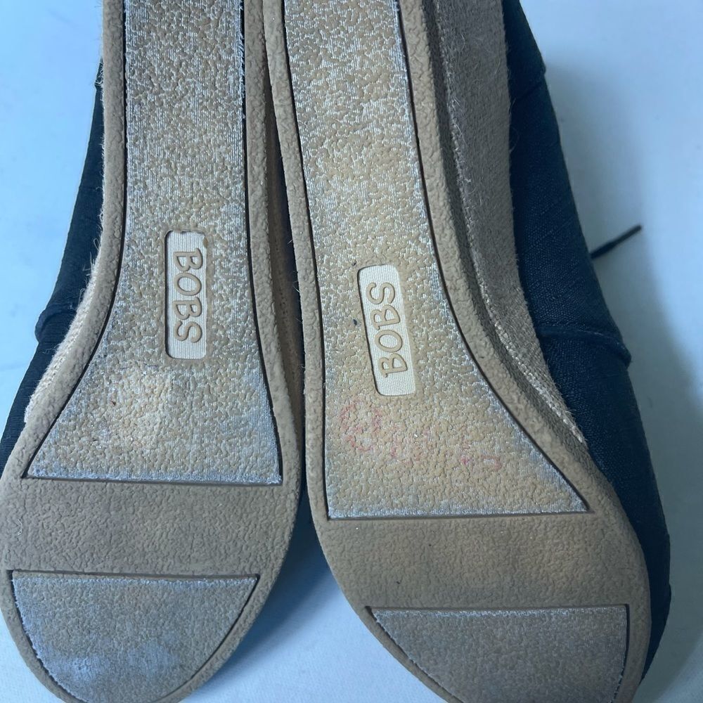 Bobs From Skechers Memory Foam Black Canvas Ankle… - image 7